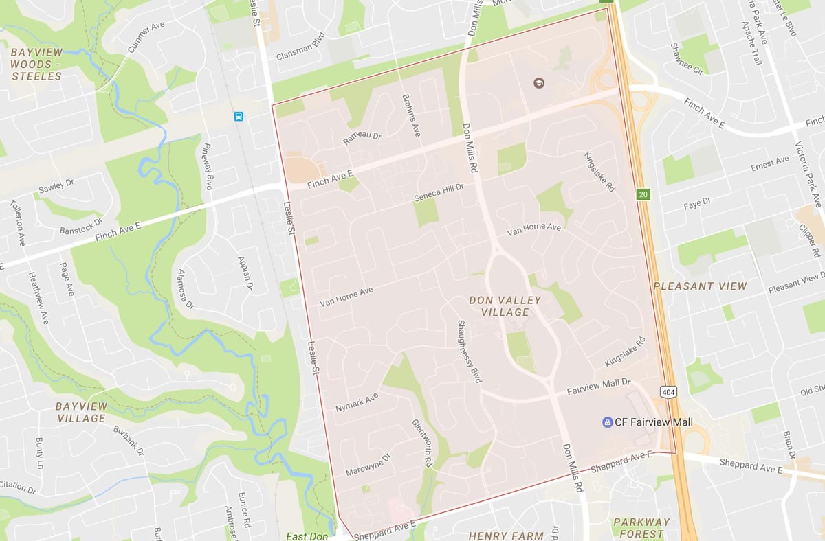Bản đồ của đậu Phộng khu phố Toronto