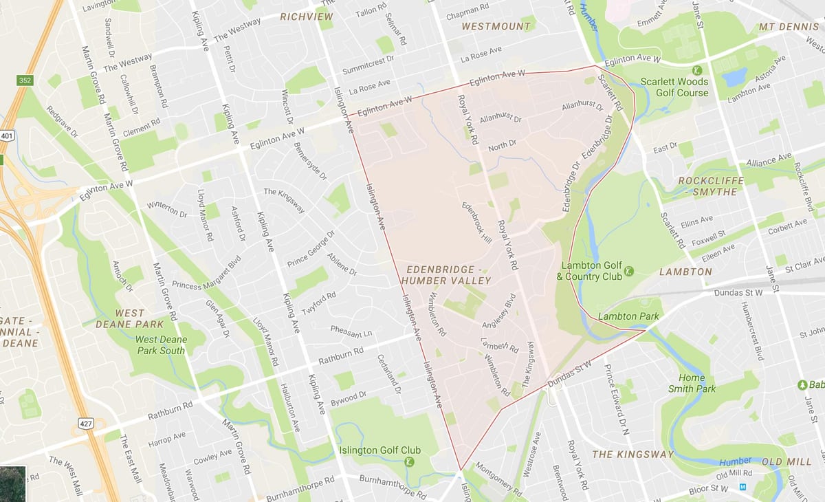 Bản đồ của chúng tôi thung Lũng Làng khu phố Toronto