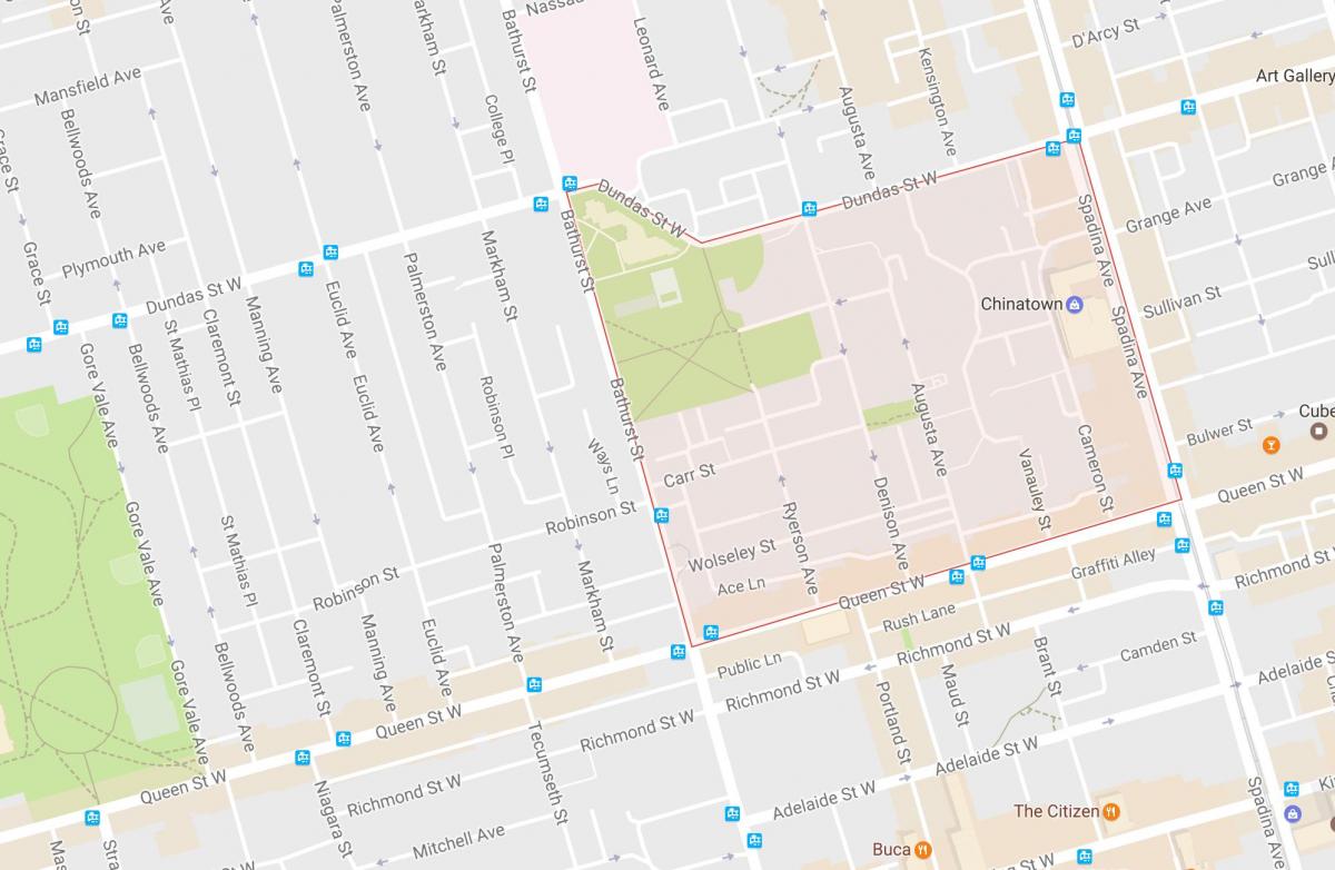 Bản đồ của Alexandra park khu phố Toronto