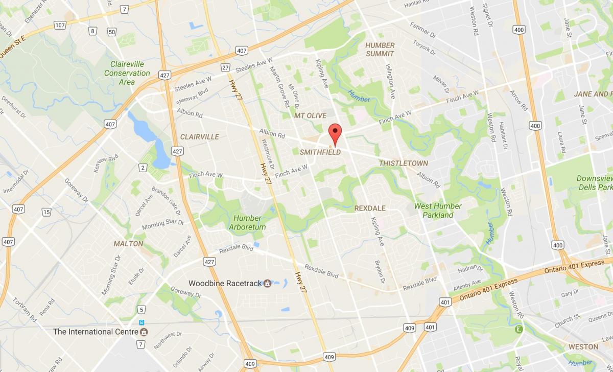 Bản đồ của cô đường Toronto