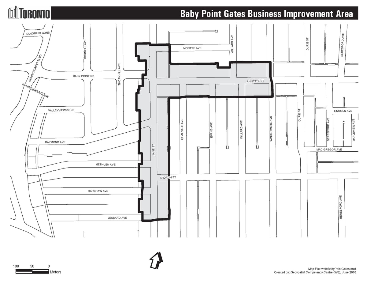 Bản đồ của Con điểm gates Toronto