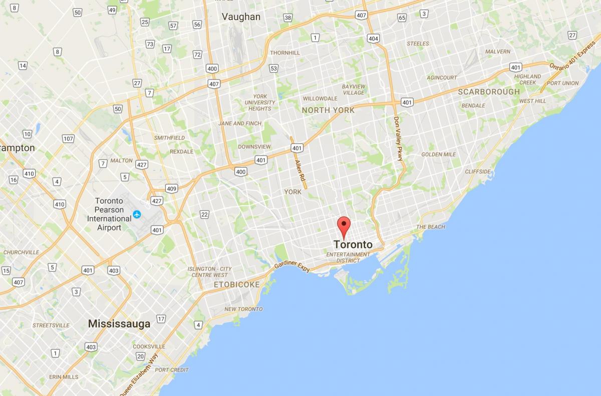 Bản đồ của Baldwin Làng quận Toronto