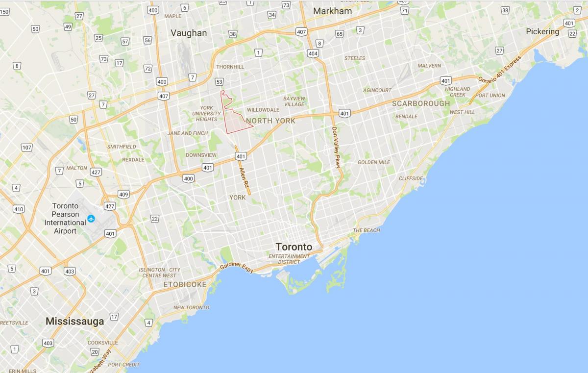Bản đồ của Bathurst Ấp quận Toronto