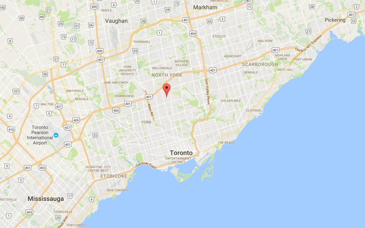 Bản đồ của Bedford Park quận Toronto