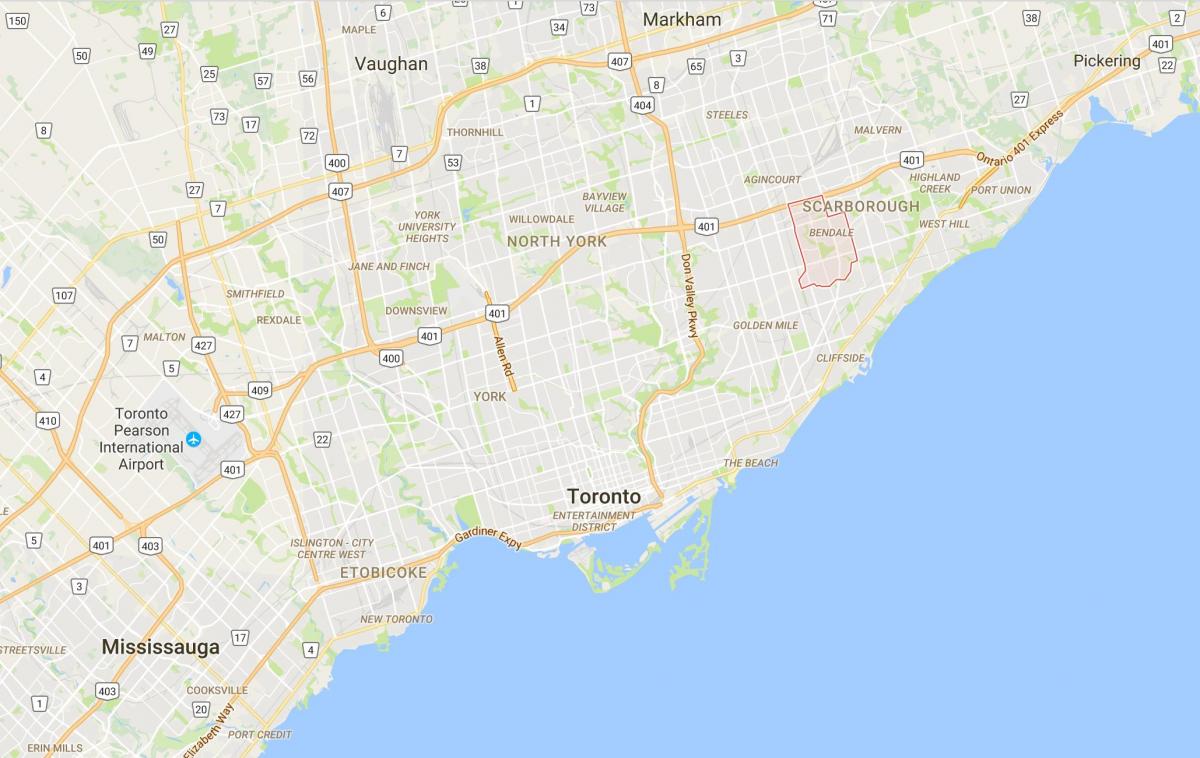 Bản đồ của Bendale, quận Toronto