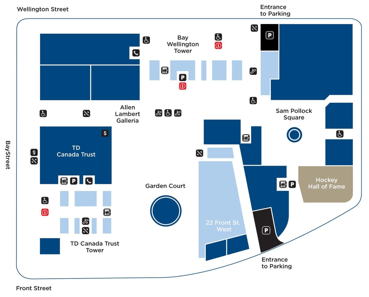 Bản đồ của Brookfield Nơi Toronto cửa hàng