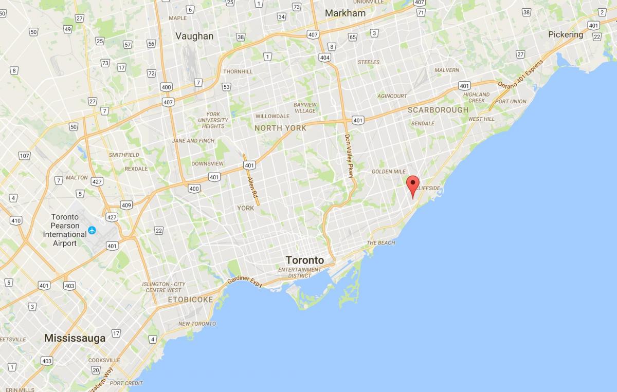 Bản đồ của Bạch dương Cliff Heights quận Toronto