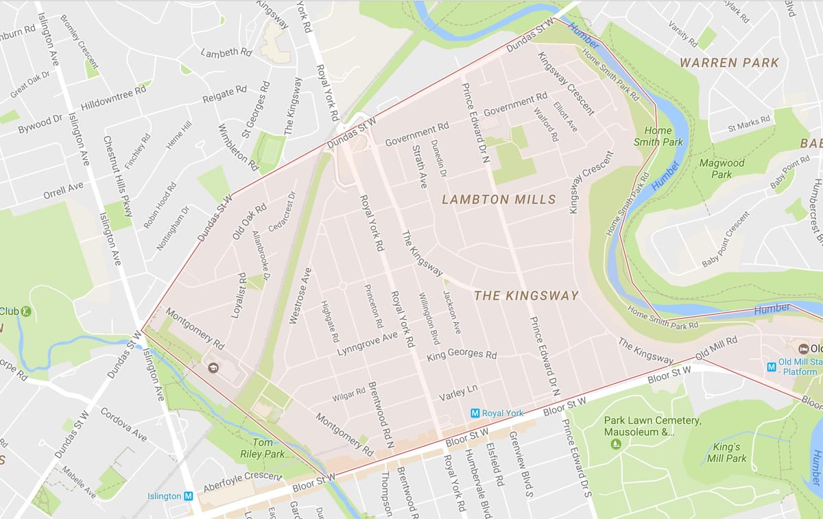 Bản đồ của Beverly khu phố Toronto