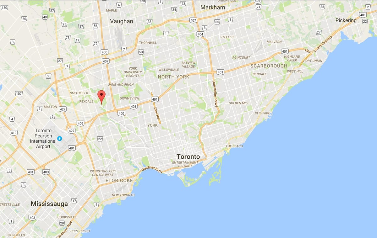 Bản đồ của Elms quận Toronto