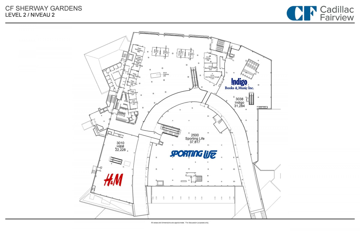 Bản đồ của công viên Sherway cấp 2