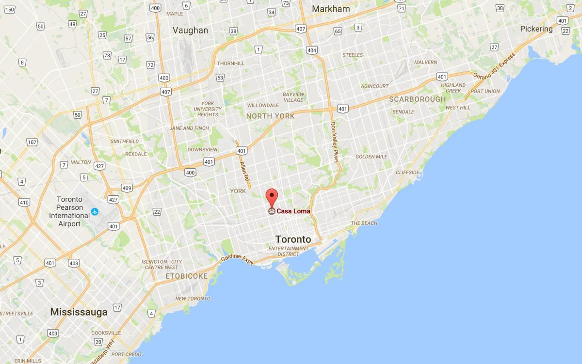 Bản đồ của Casa Loma quận Toronto
