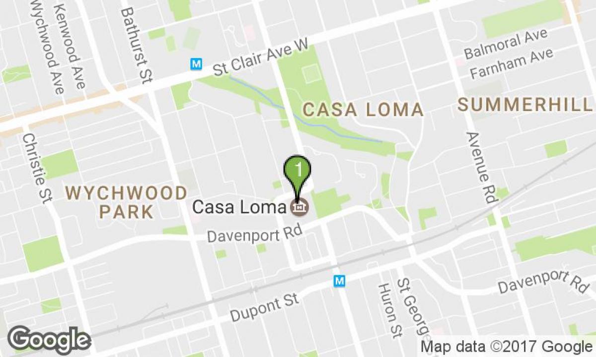 Bản đồ của Casa Loma Toronto