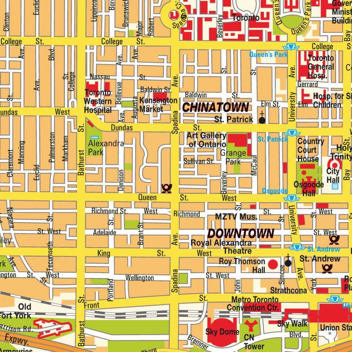 Bản đồ của Chinatown Ontario