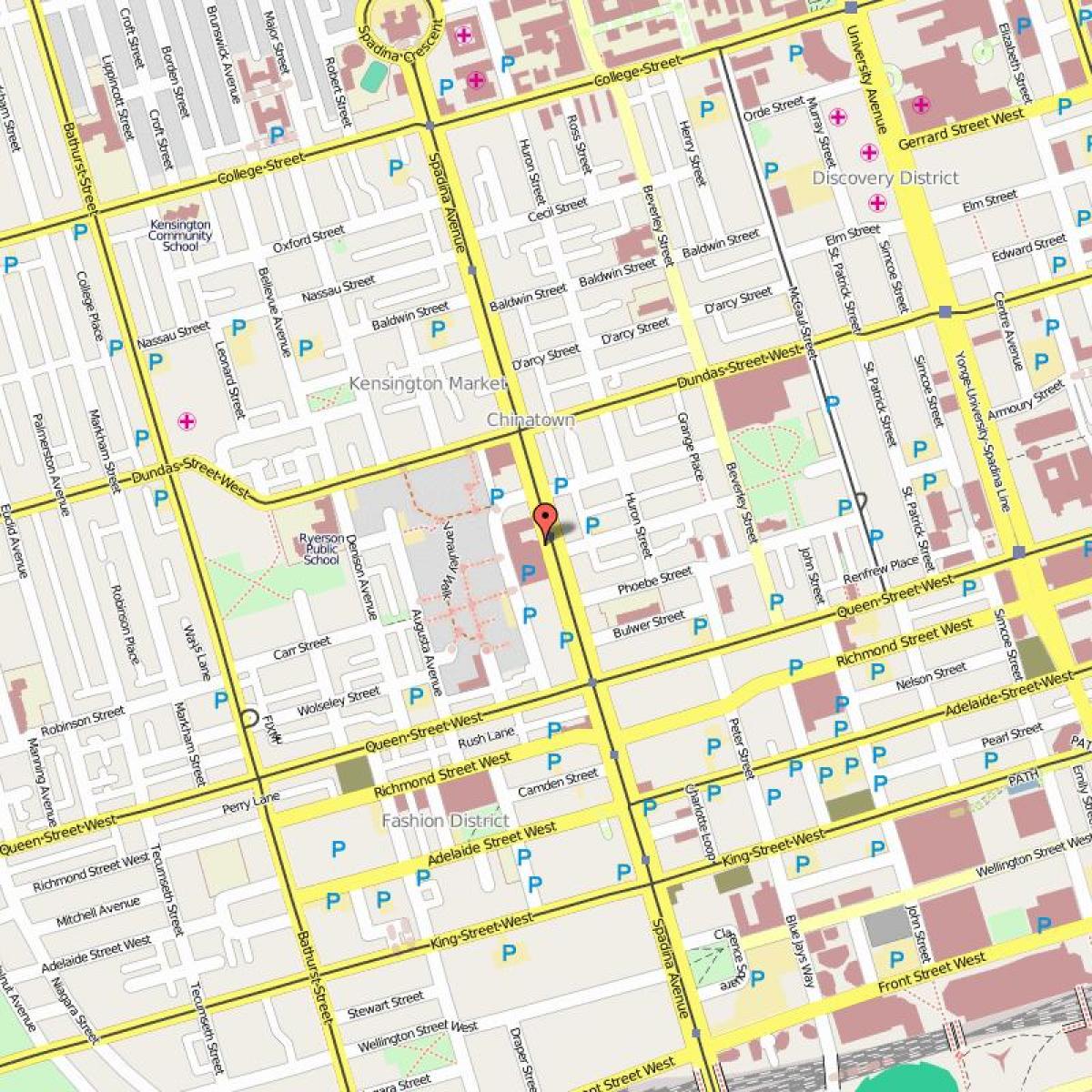 Bản đồ của Chinatown Toronto