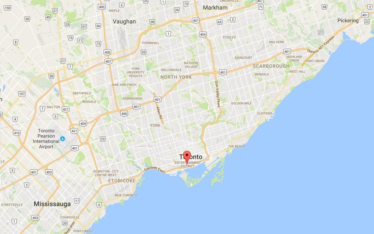 Bản đồ của CityPlace quận Toronto