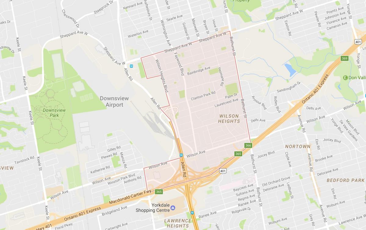 Bản đồ của Clanton Park khu phố Toronto