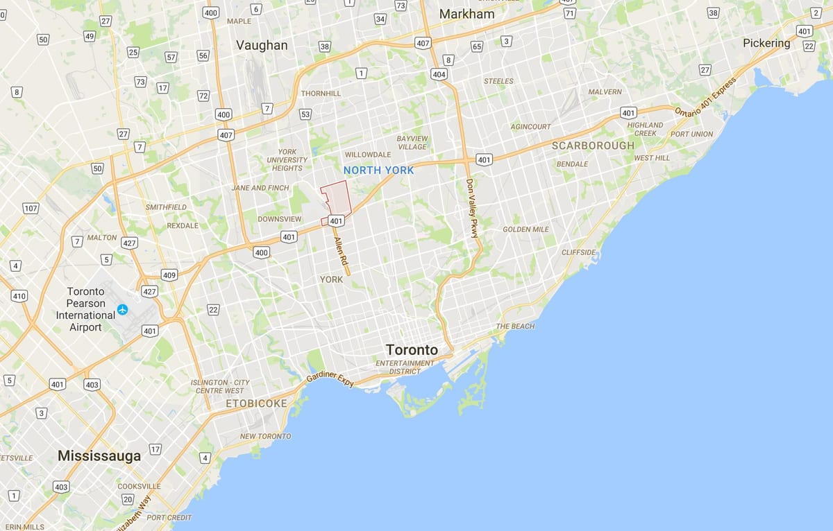 Bản đồ của Clanton Park quận Toronto