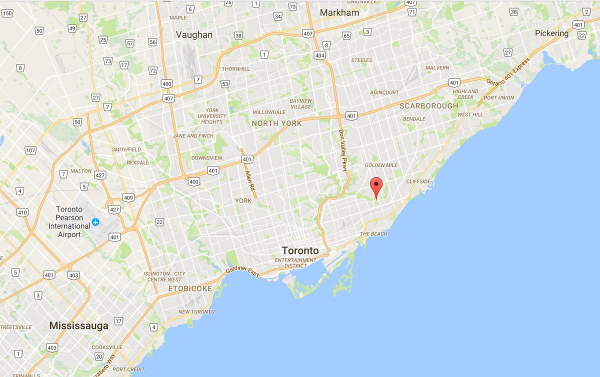 Bản đồ của Crescent khu Phố Toronto