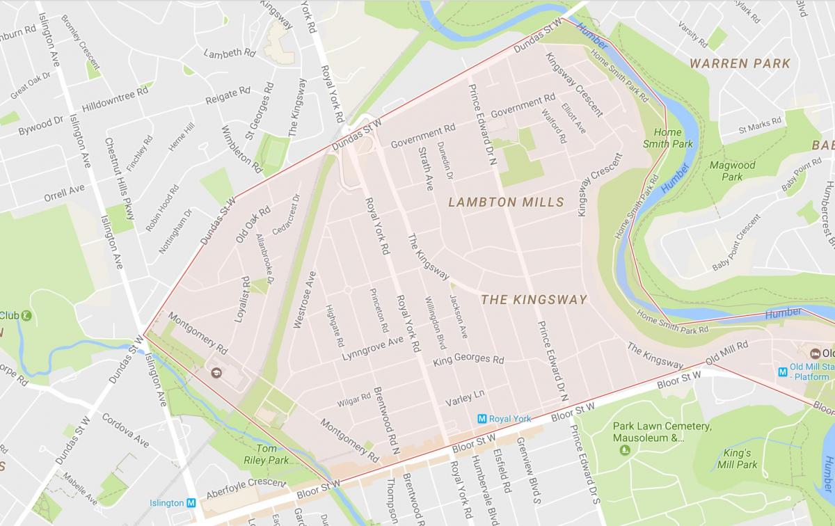 Bản đồ của Beverly khu phố Toronto