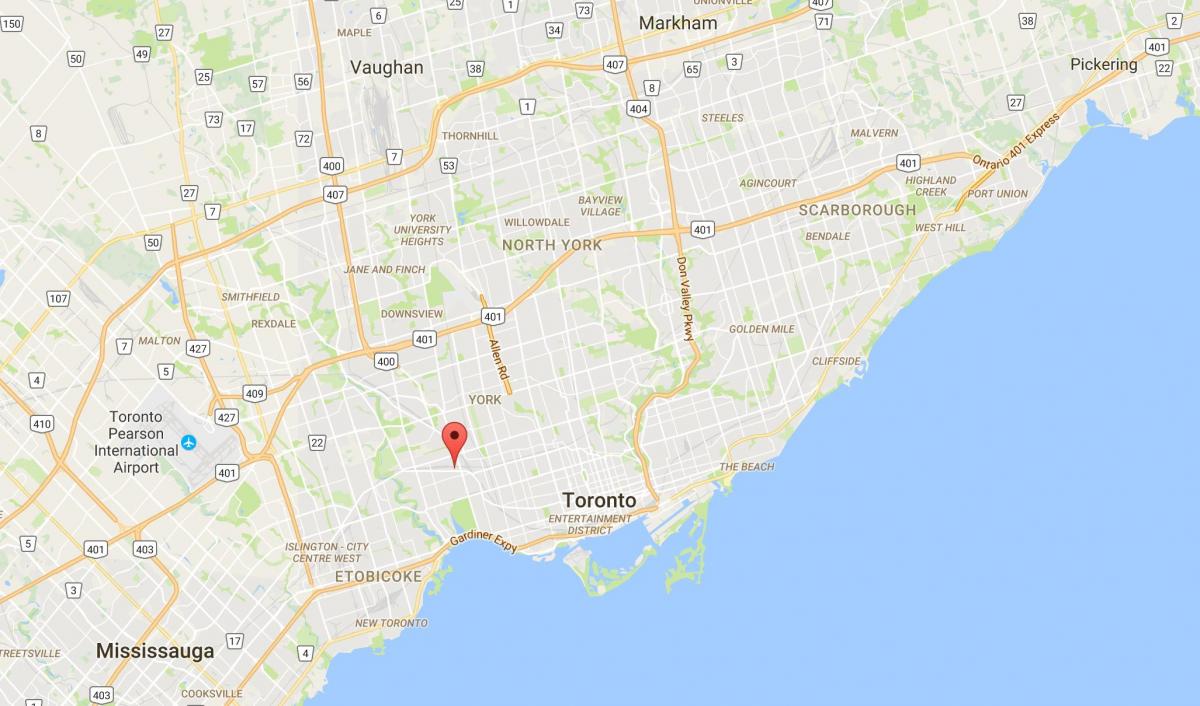 Bản đồ của Junction quận Toronto