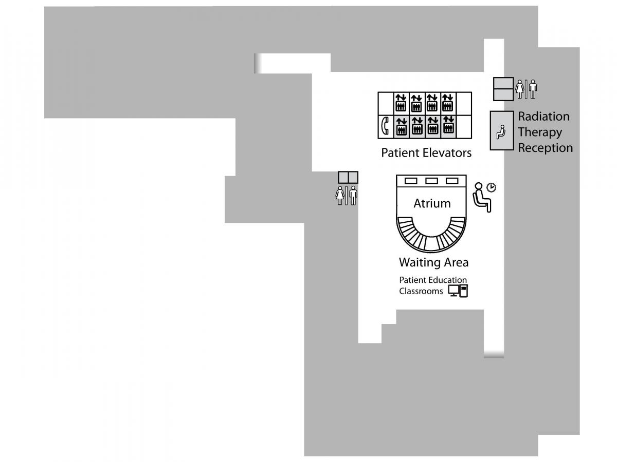 Bản đồ của công Chúa Margaret trung Tâm Ung thư Toronto 1 tầng Dưới (B1)