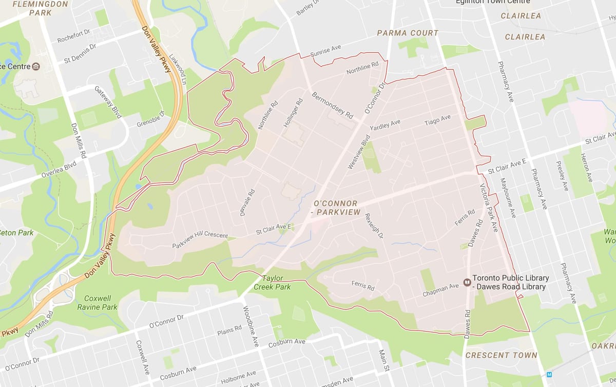 Bản đồ của Sự kiềm chế Đường phố Toronto