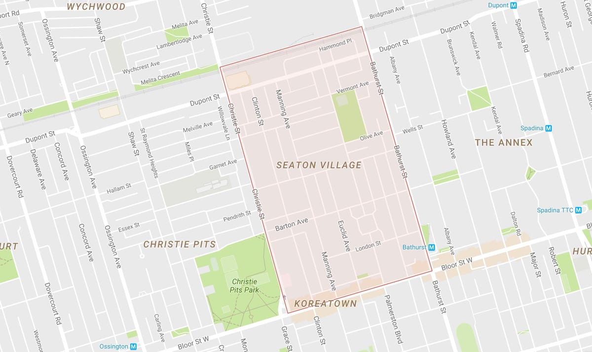 Bản đồ của davenport khu phố Toronto