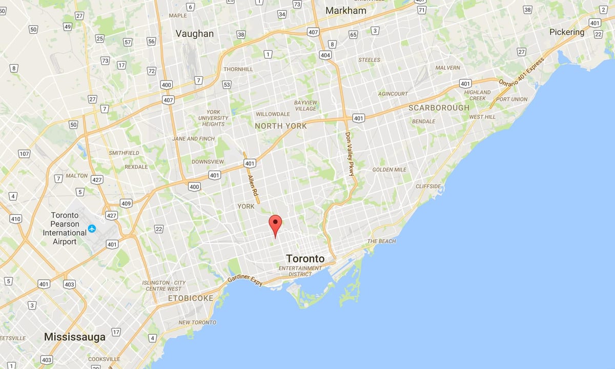 Bản đồ của davenport quận Toronto
