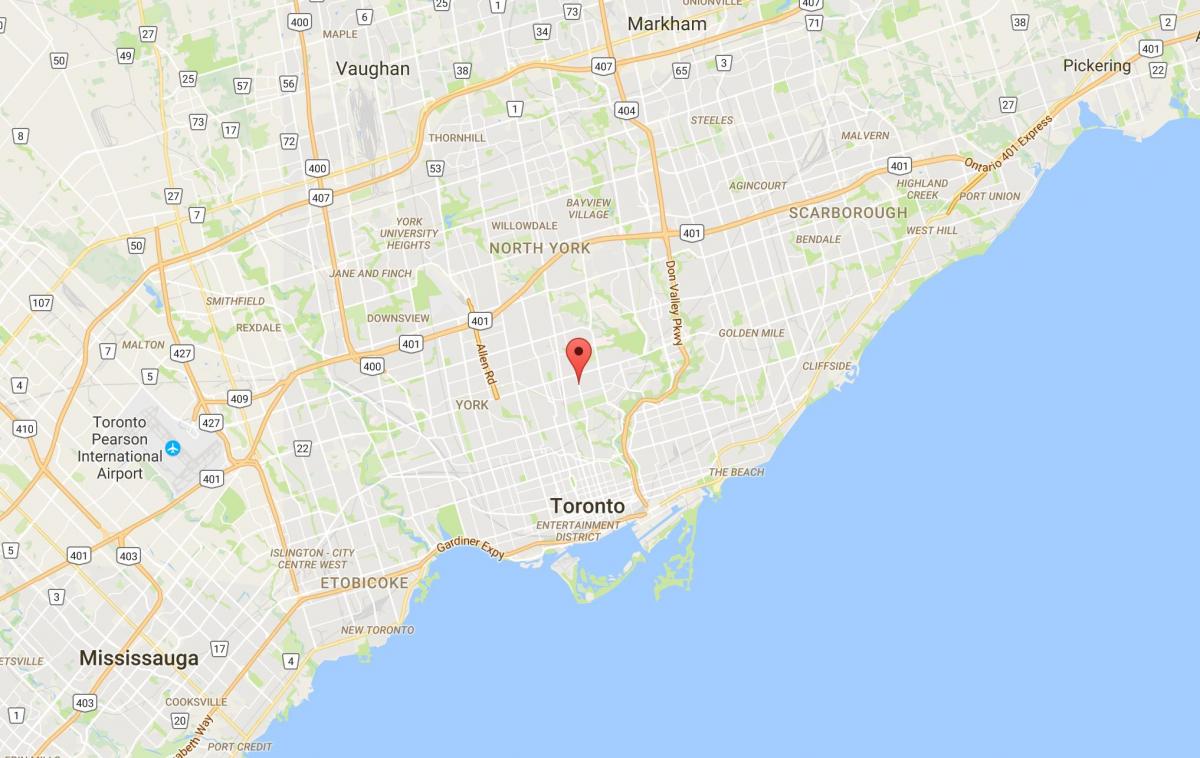 Bản đồ của Davisville Làng quận Toronto