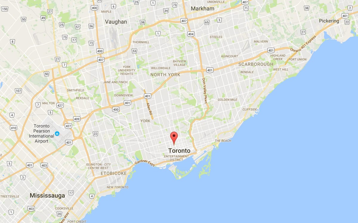 Bản đồ của Discovery Quận Toronto