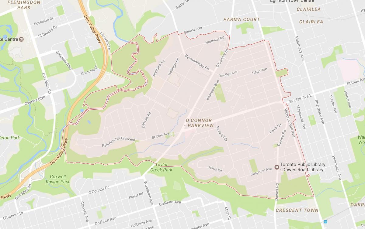 Bản đồ của Sự kiềm chế Đường phố Toronto