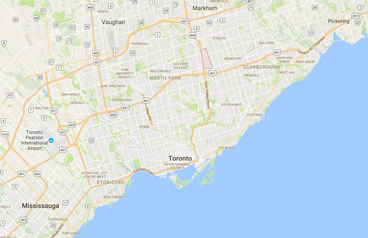 Bản đồ của dễ Chịu Xem huyện Toronto
