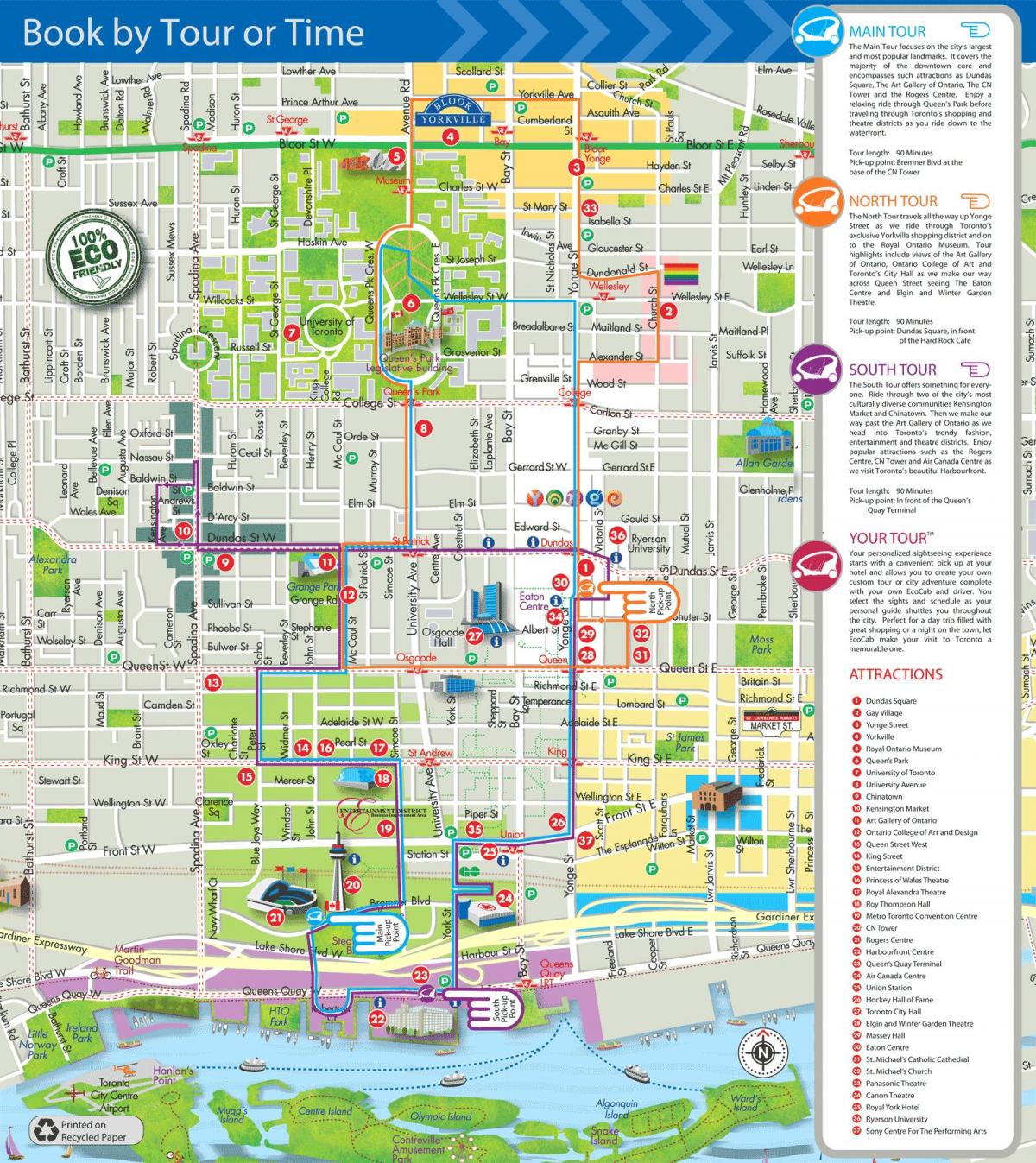 Bản đồ của Eco taxi du lịch Toronto