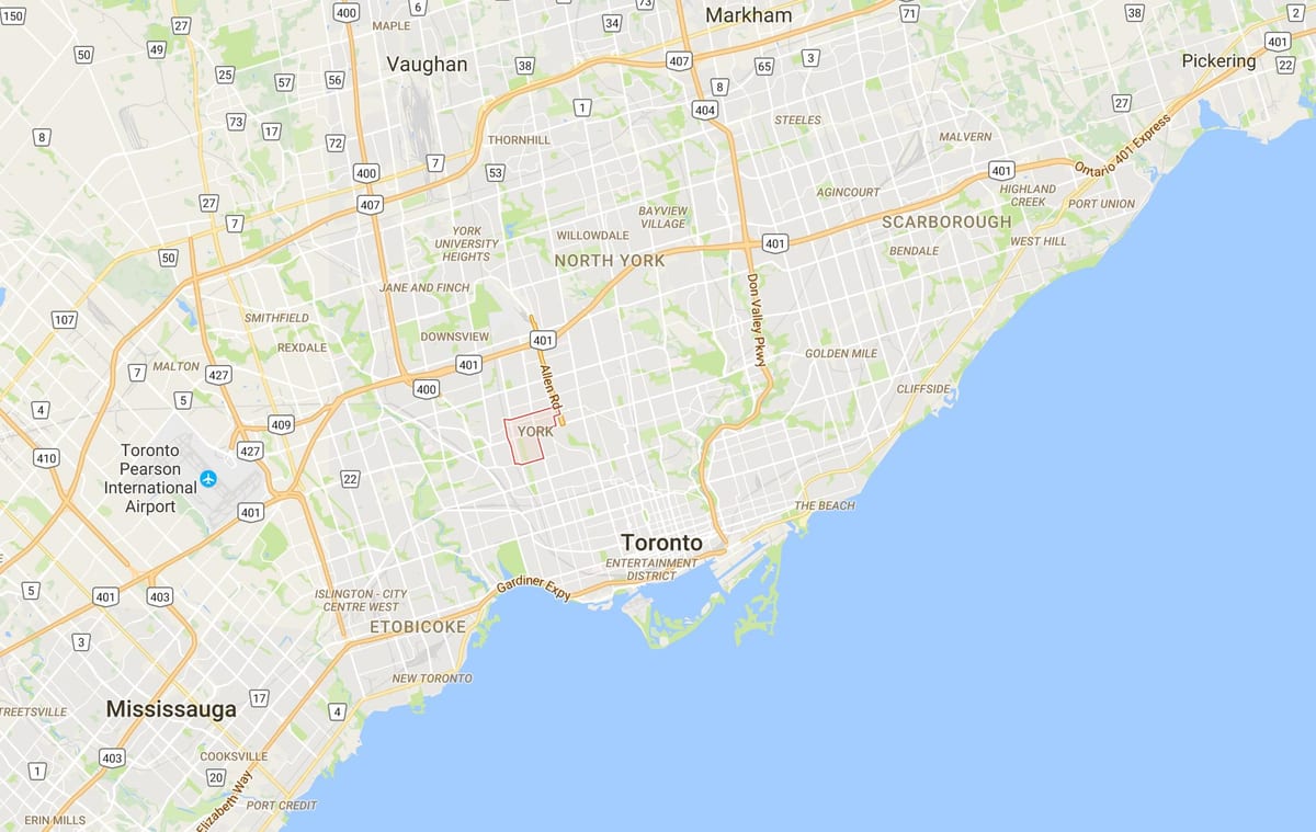 Bản đồ của Fairbank quận Toronto