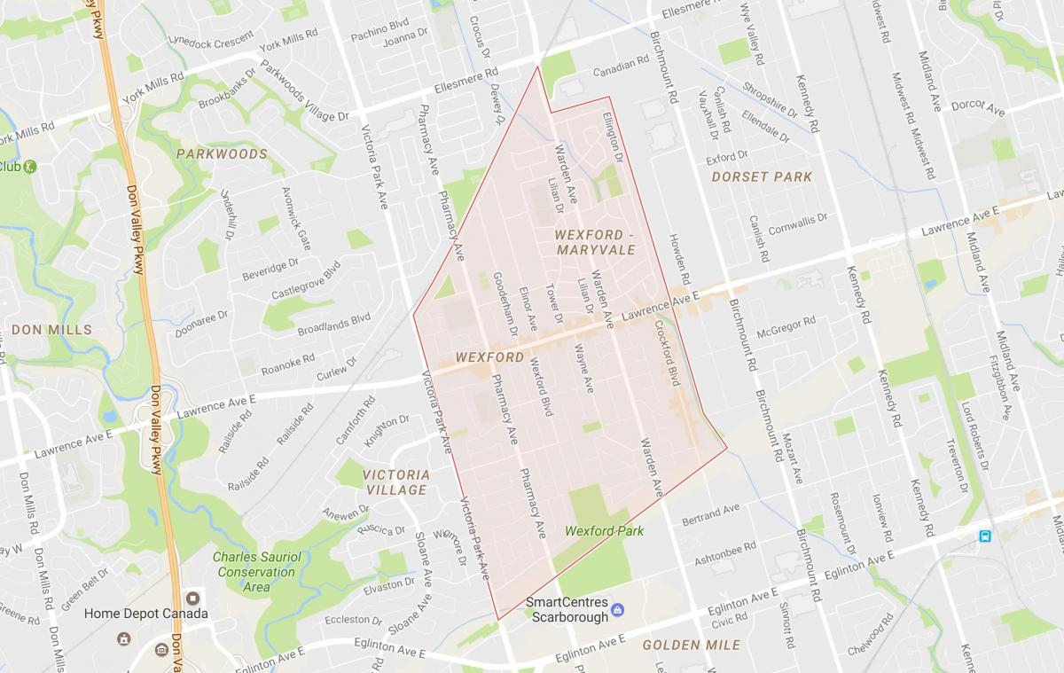 Bản đồ của Fields khu phố Toronto