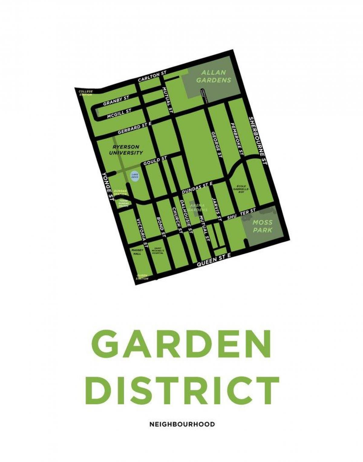 Bản đồ của Garden District tổng Toronto