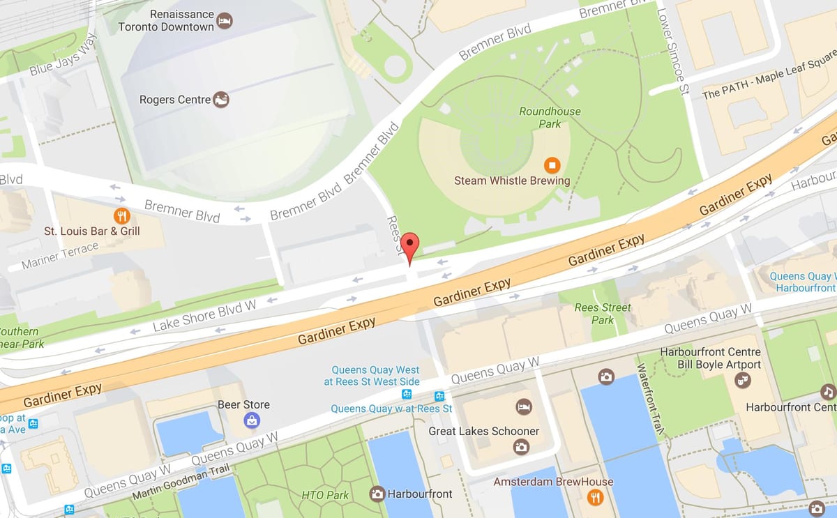 Bản đồ của Giáo đường phố Toronto
