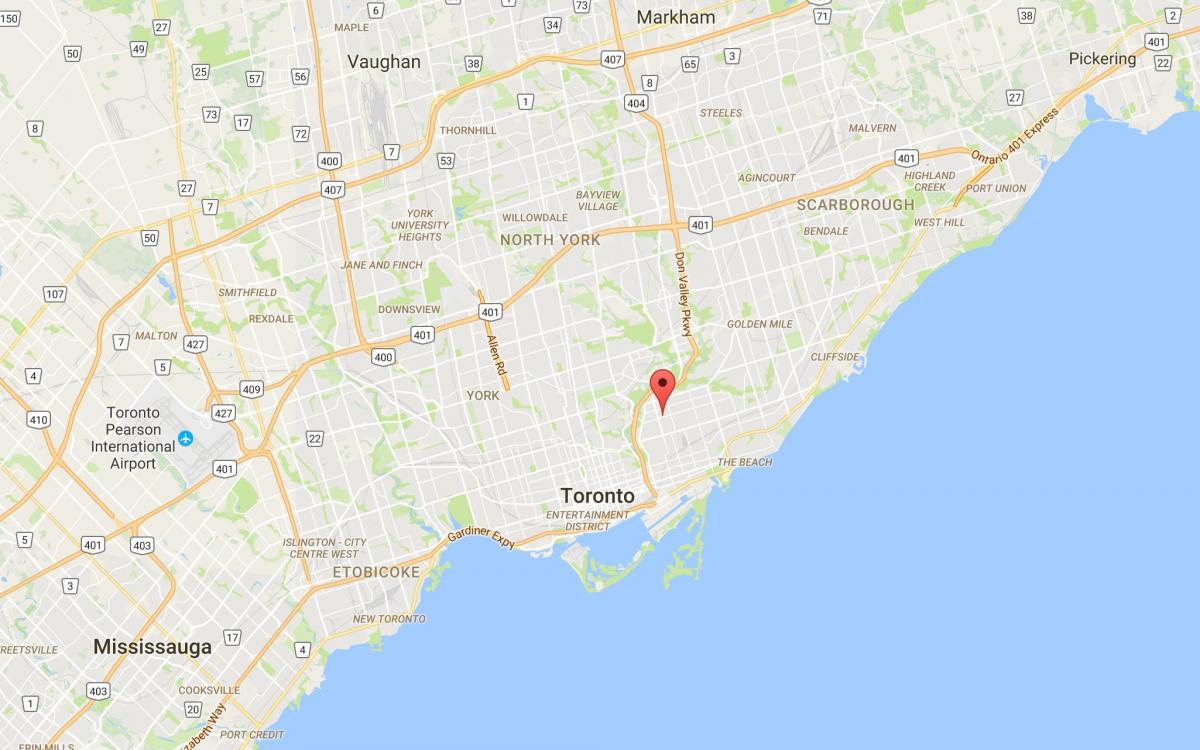Bản đồ của Giấy Làng quận Toronto