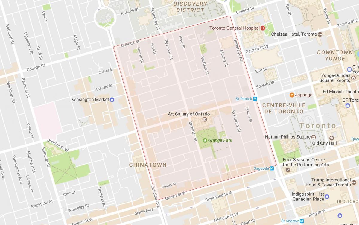 Bản đồ của Grange Park khu phố Toronto