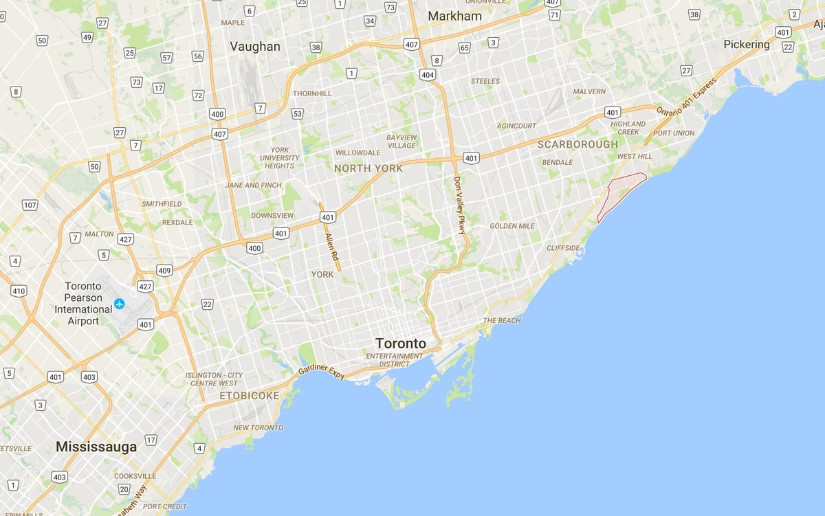 Bản đồ của Guildwood quận Toronto