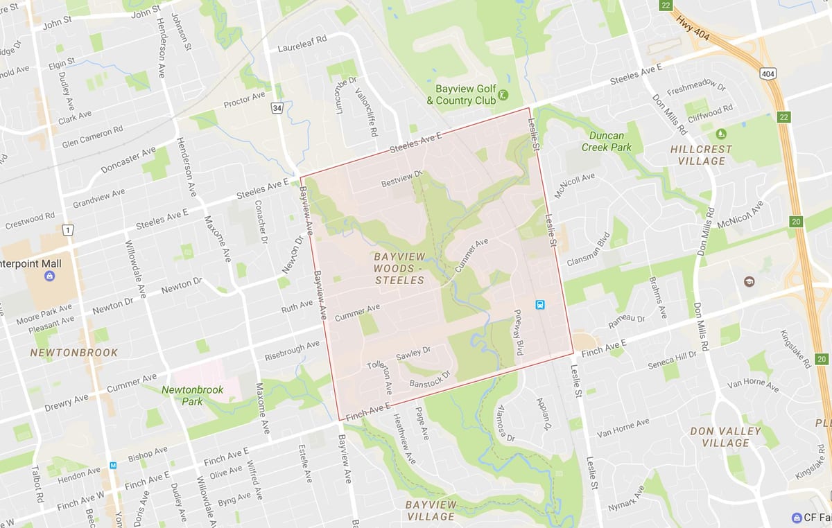 Bản đồ của Hamlet Rừng – Đeo khu phố Toronto
