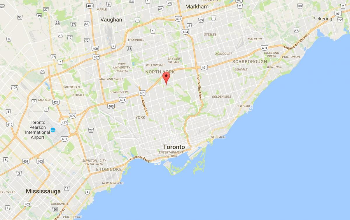 Bản đồ của Hoggs Rỗng quận Toronto