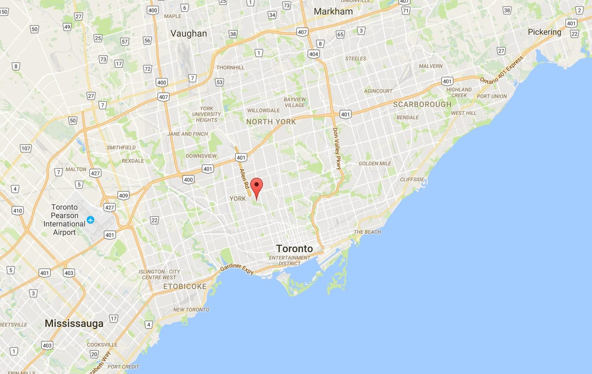 Bản đồ của Humewood–Cedarvale quận Toronto