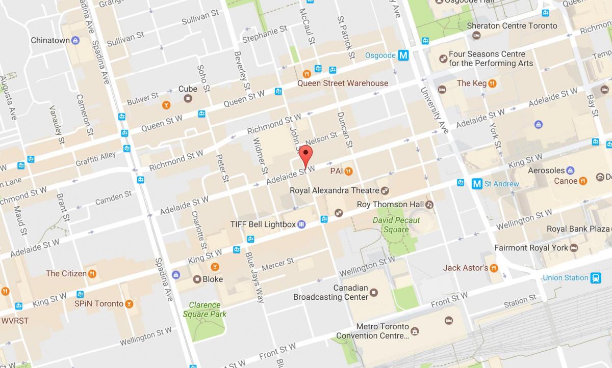 Bản đồ của John đường phố Toronto