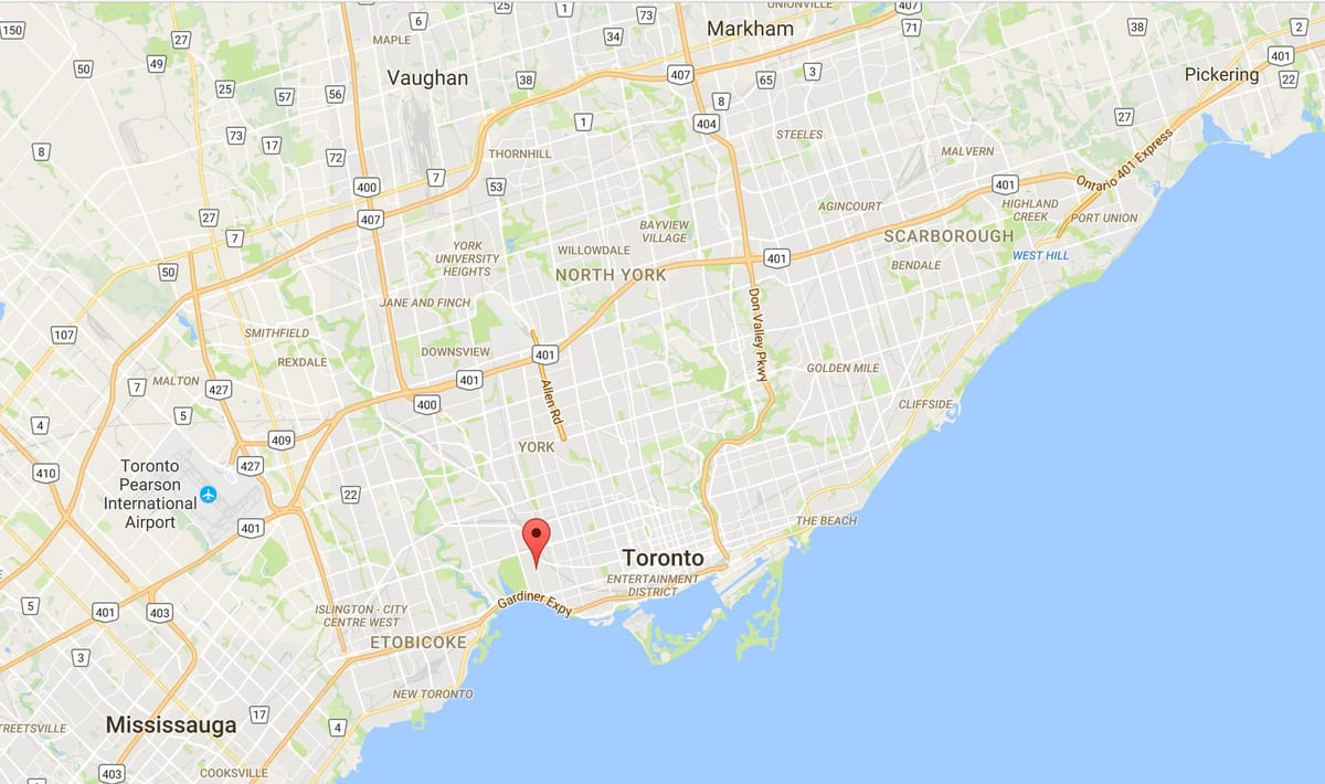 Bản đồ của Junction quận Toronto