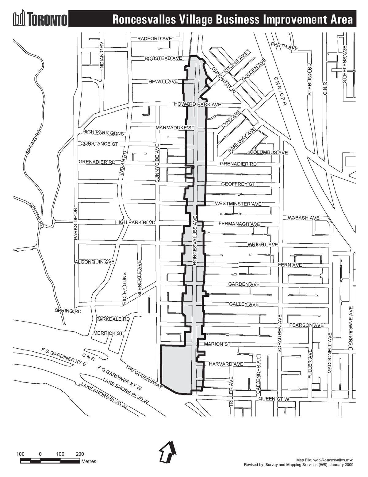 Bản đồ của Junction Toronto