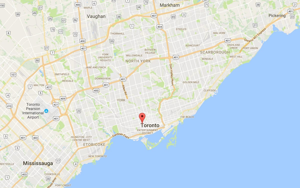 Bản đồ của Kensington Trường quận Toronto