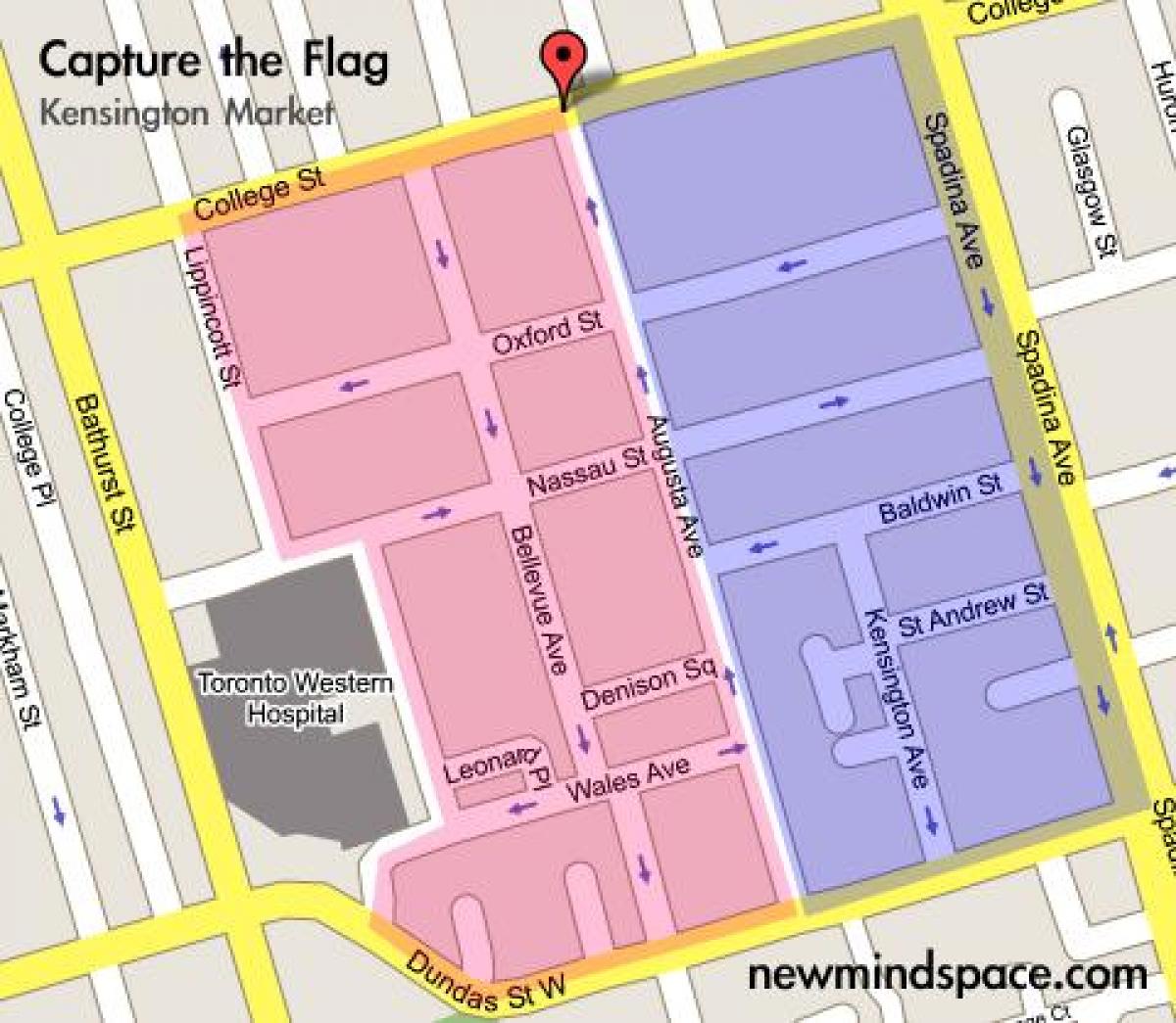 Bản đồ của Kensington Trường thành Phố Toronto