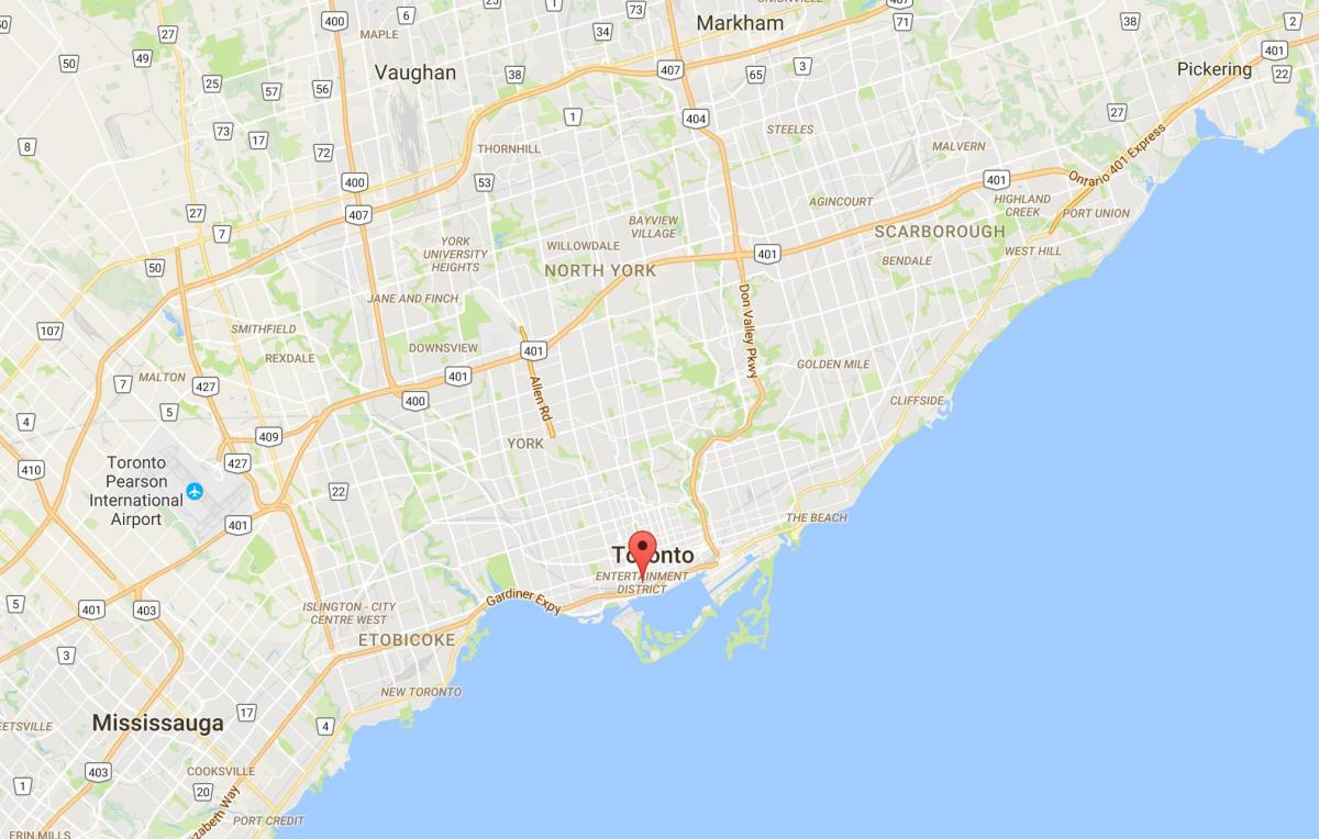 Bản đồ của Khu vui chơi giải Trí quận Toronto
