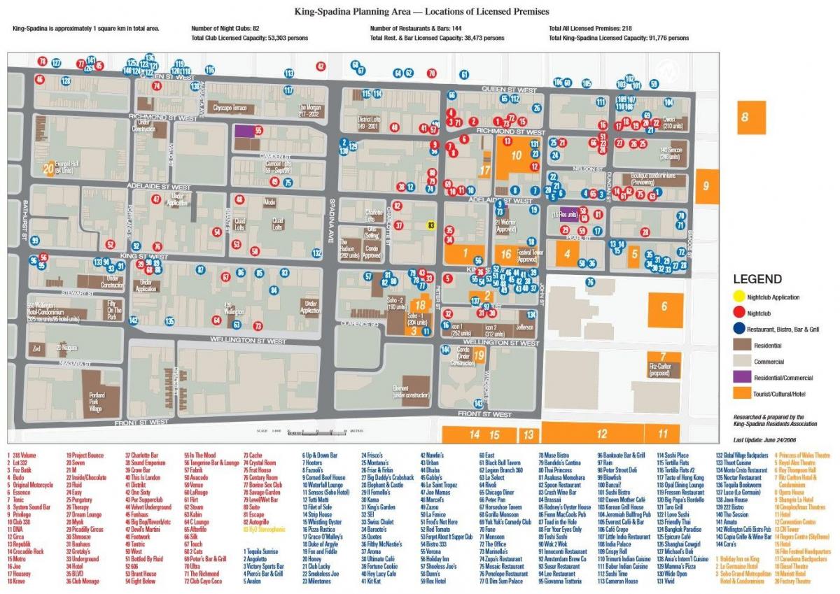 Bản đồ của Khu vui chơi giải Trí thông tin Toronto